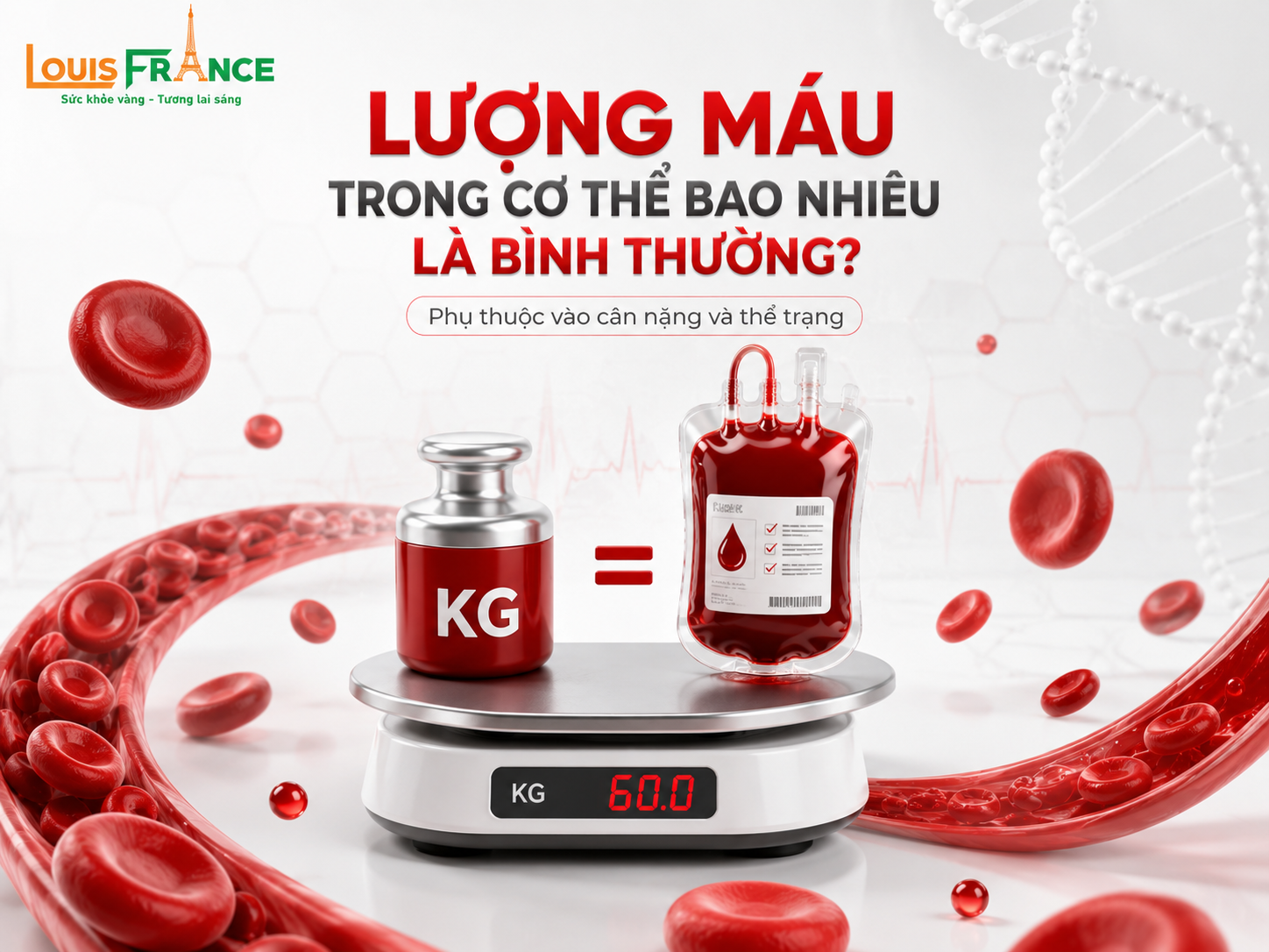Lượng máu trong cơ thể bao nhiêu là bình thường?