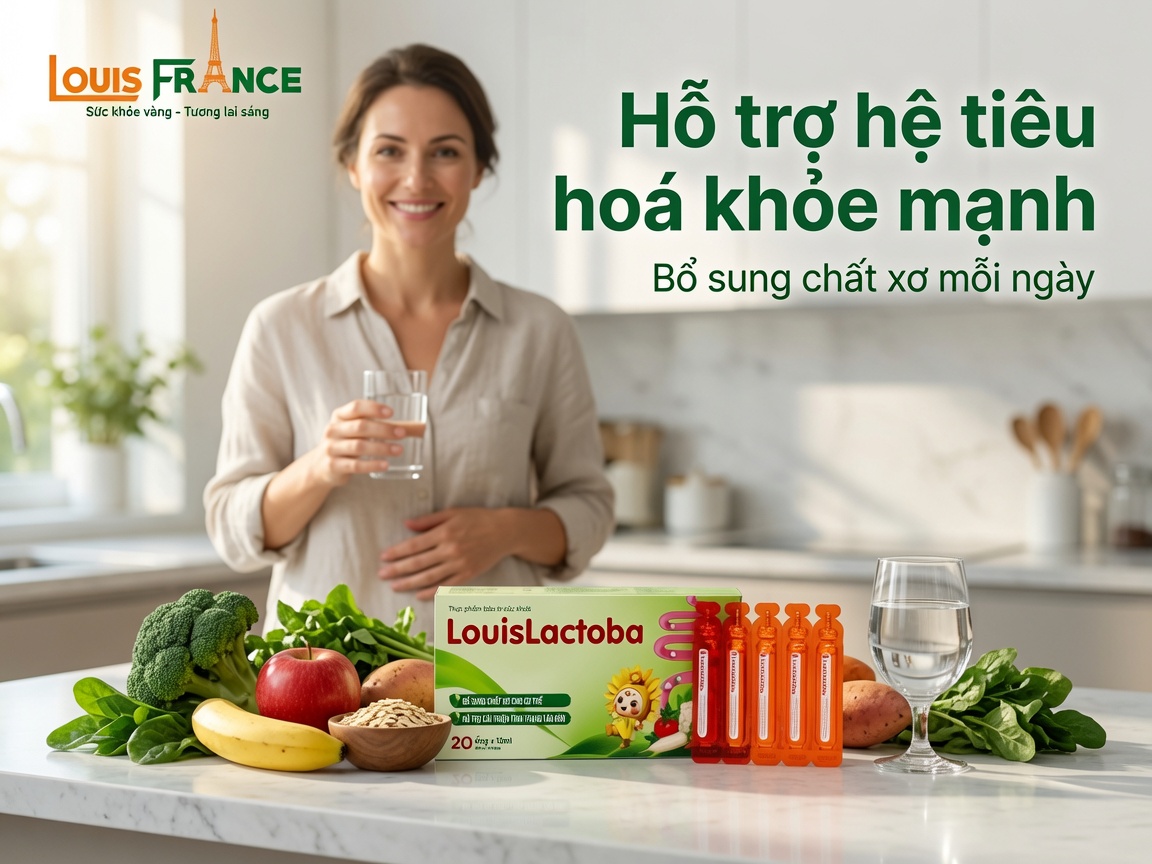 Louis Lactoba – Hỗ trợ bổ sung chất xơ và lợi khuẩn cho hệ tiêu hóa