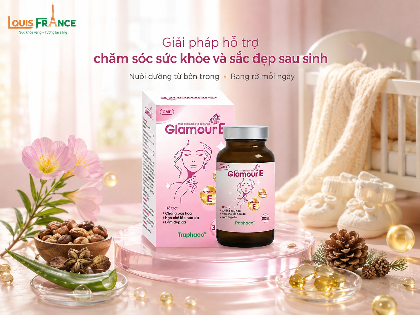 Glamour E – Hỗ trợ bổ sung Vitamin E và chăm sóc sức khỏe phụ nữ